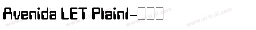 Avenida LET Plain1字体转换